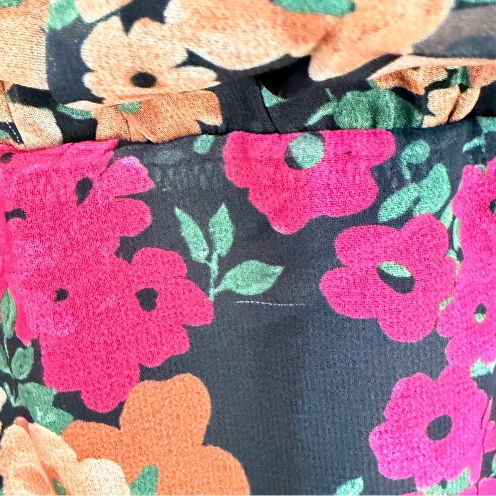 THML Floral Sleeveless Fit & Flare Dress Size Large - Picture 16 of 16